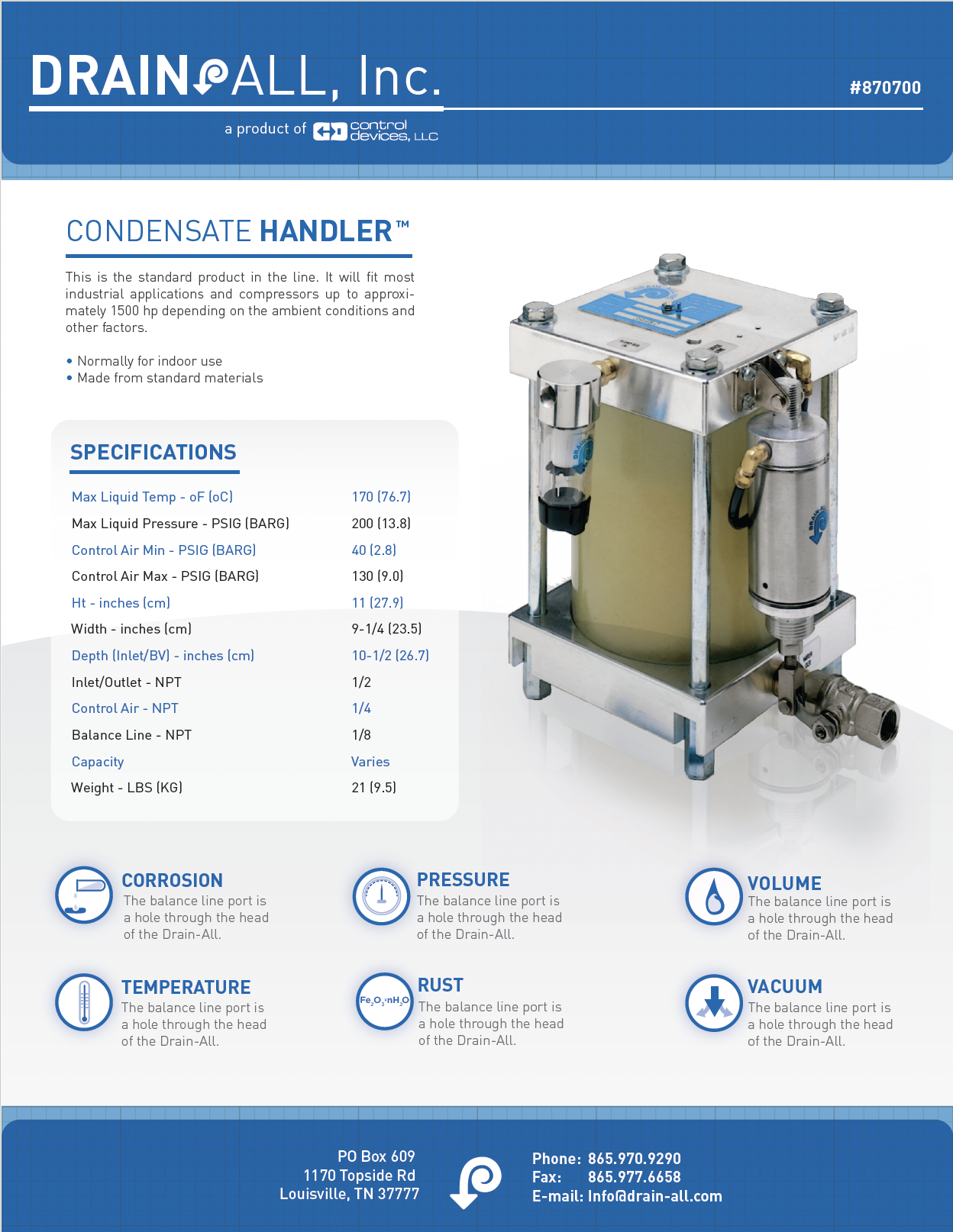 Drainall Spec Sheet